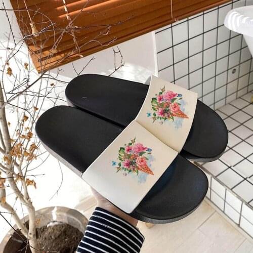 Flowers Aesthetic Womens Beach Slippers Female Summer Slides Fashion Flip Flop Women Ladies Non-slip Slippers