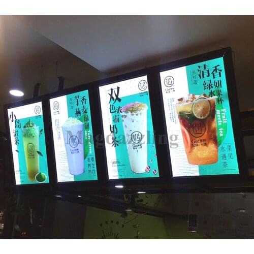 5 UNITS A1 SIZE BLACK SNAP ALUMINUM FRAME HIGH BRIGHTNESS LED ILLUMINATED MENU BOARDS LIGHT BOXES FOR TAKE AWAY SHOP