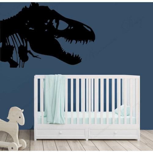 Jurassic Park T-Rex Dinosaur Wall Sticker Vinyl Home Decor Kids Room Boys Bedroom Playroom Nursery Decals Cartoon Murals 4416