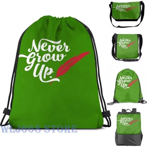 Funny graphic print shoulder Bags women Peter Pan - Never Grow Up. Single shoulder backpack travel for men Gym Bag