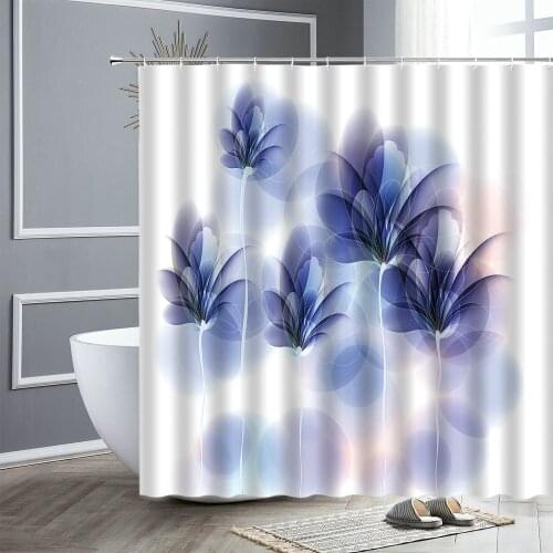 3D Printed Shower Curtain Personality Waterproof Bathroom Decoration Hanging Curtains With Hooks Bath Screen