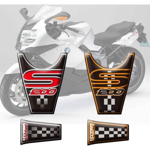 Motorcycle Tank Pad Protection 3D Rubber Stickers For BMW K1200S 2004 05 06 07 08