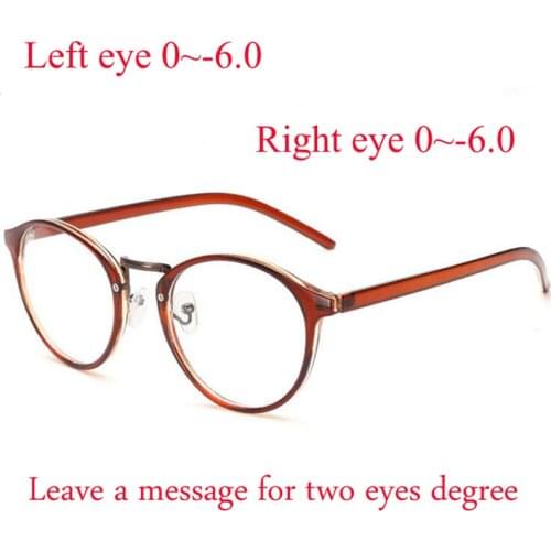-1.0 -1.5 -2.0 To -6.0 Vintage 1.56 Aspherical Lens Finished Myopia Glasses With Degree Prescription Customized Degree