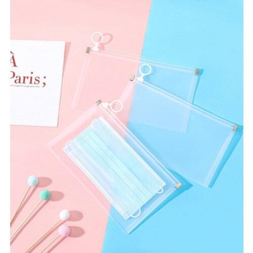 1PC Fashion Mask Cover Bag Portable Facemask Holder Face Mask Storage Box Case Save Mask Boxes Transparent Sealed Storage Bag