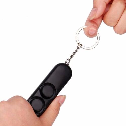 10 Pcs Plastic Personal Alarm Two Speakers Mini Personal Security Alarm System Keychain 130 Decibels Personal Alarm