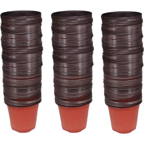 150Pcs 4.72 Inch Plastic Flower Seedlings Nursery Supplies Planter Pot/Pots Containers Seed Starting Pots Planting Pots