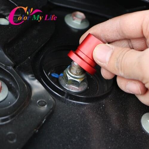 2Pcs/Set Car Shock Absorber Screws Cap Cover Trim for Nissan Sylphy Qashqai J11 X-Trail Rogue T32 Altima Aluminum Alloy