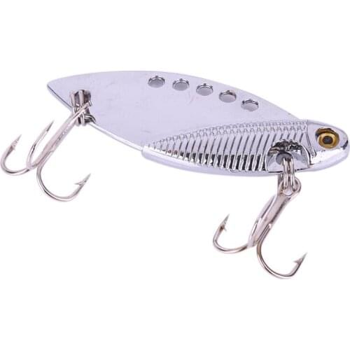 5pcs Metal Hard Fishing Lure Bass Fishing Spinner Blade For Bass Electroplating spray paint Simulate 3D zinc alloy