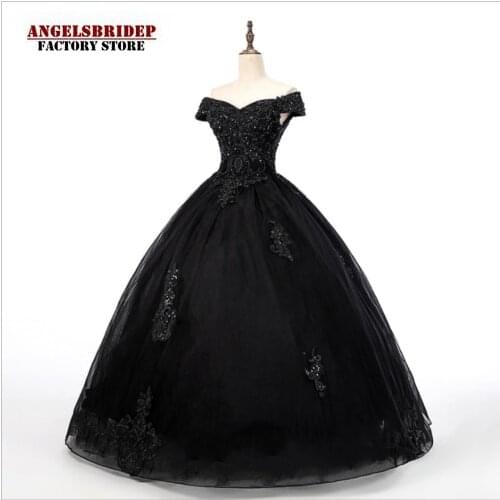 Angelsbridep Tulle V-Neck Ball Gown Quinceanera Dresses 2021 Vestidos De 15 Anos Sexy Off-Shoulder Sweet 16 Dress Princess Gown