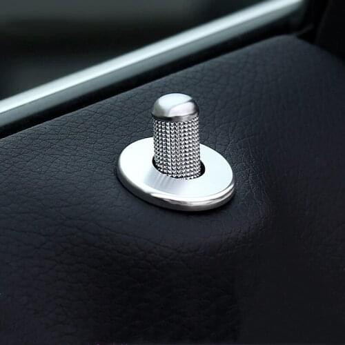 Car Door Lifting Bolt Circles Decoration Cover Trim Decals For Mercedes Benz E class W213 2016-2018 Aluminium Alloy