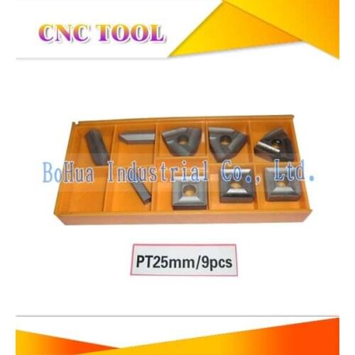 Free shopping Inserts 9pcs/set for 25mm indexable carbide turning tool set