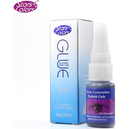 Odorless 15ml Eyelash Glue Good Quality smelless Black False Eyelashes Glue For Eyelashes No Toxic No smell Lash Glue