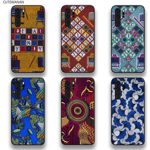 African style fabric print Phone Case For Huawei P20 P30 P40 lite E Pro Mate 40 30 20 Pro P Smart 2020