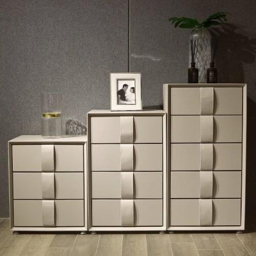 Wooden leather cabinet 3 drawers + 4 drawers + 5 drawers Living Room home side chest minimalist modern rectangle mesas de basse
