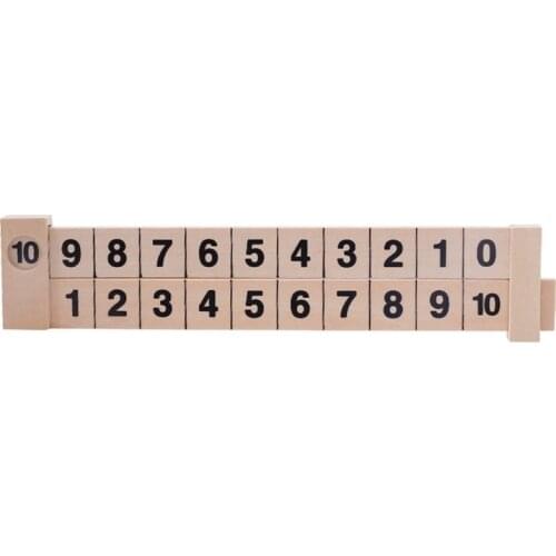 Kids Calculation Practice Tools with Number Blocks for Kids Preschool Toy Wooden Number Counting Board Calculation Board 69HE