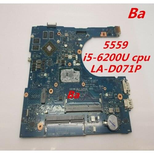 For Dell Inspiron 15 5559 Laptop Motherboard i5-6200U CPU Separate Graphics La-D071P Motherboard Fully tested