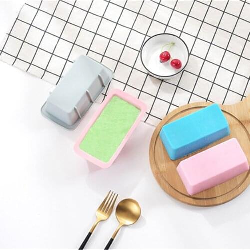 Food Grade Silicone Cakes Mold Rectangular Small Toast Molds High Quailty Kitchen Accessories For Baking Eco-friendly Silicone