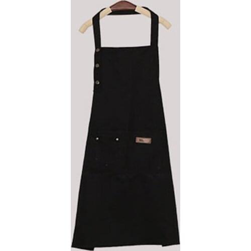 Canvas Apron High-end Breathable Cute Kitchen Milk Tea Coffee Shop Restaurant Fashion Work Clothes for Men and Women