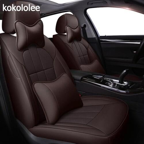 Kokololee Custom real leather car seat cove For renault logan LAGUNA captur kadjar fluence laguna scenic KOLEOS megane-cc covers