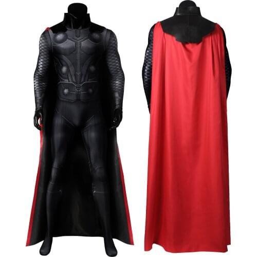Adult Infinity War God of Thunder Thor Jumpsuit Cosplay Costume Halloween Masquerade Party Print Zentai Bodysuit