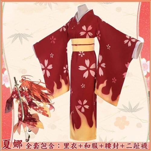 Anime Shakugan no Shana Cosplay Shana Costume Red Uniforms Cosplay Kimono Costume halloween costumes