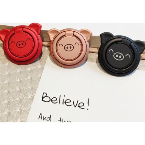 UVR Reusable Lucky Pig Finger Ring Smartphone Colorful Metal Stand Holder Phone Holder Stand For iPhone Huawei Xiaomi All Phone