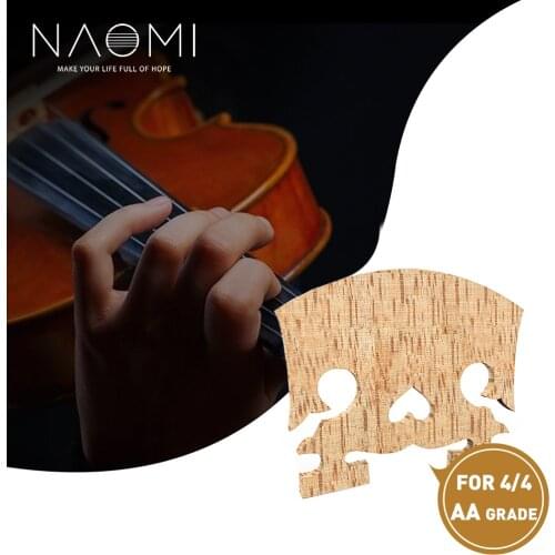 NAOMI 1PC Vintage Baroque Style Violin Bridge Replacement AA Grade Nice Texture Maple Fit For 4/4 Violin