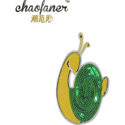 50pcs/Lot Embroidery Patches Letters Clothing Decoration Accessories Animal Snails Equins Diy Iron Heat Transfer Applique