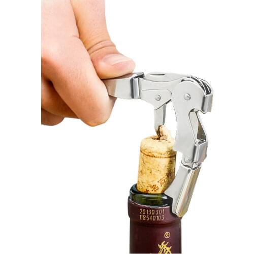 New Stainless Steel Corkscrew Double Hinged Waiters Wine Bottle Opener Lever Tool Wine Bottle Opener
