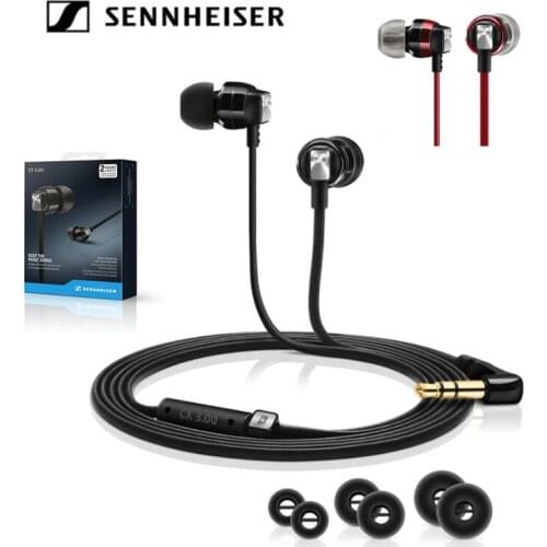 Official Sennheiser CX3.00 Deep Bass Earphones 3.5mm Stereo Headset Sport Earbuds HD Resolution Headphone Sennheiser Headset