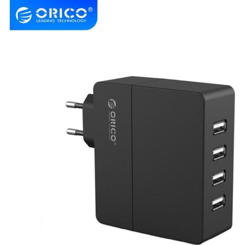 ORICO 4 Ports USB Charger 34W 6.8A USB Wall Charger Charging Station for iPhone Samsung Huawei Xiaomi Cell Phone Tablet