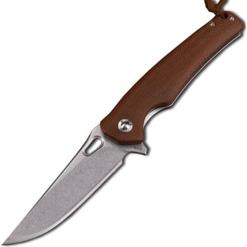 OEM M390 Steel Sheet Linen + Steel Handle Foldable Fruit Hunting Wild Survival Sharp Weapon EDC Tool Knife