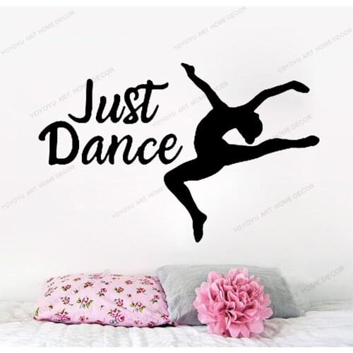 Just dance bumper sticker-wall decal-accessories-laptop sticker-car sticker-dance accessories-ballet-teenager-cute yw-509