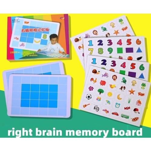 Shichida Right Brain Photographic Memory Board Montessori Toys Magnetic Fast Memory Card Early Education Puzzle Foresight Game