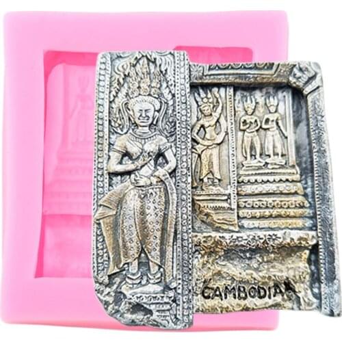 Statue Of God Silicone Mold Egyptian Stone Statue Fondant Molds Cake Decorating Tools Chocolate Gumpaste Moulds