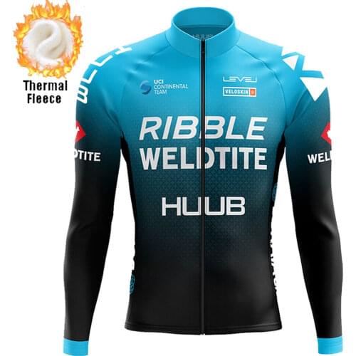 HUUB Long Sleeves Cycling Jersey 2021 Team Winter Thermal Fleece Bicycle Cycling Clothing Mens MTB Roupa Ciclismo Masculino