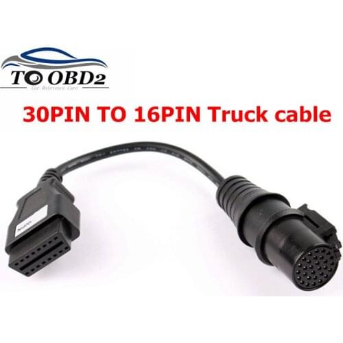 High quality OBD2 Adapter For IVECO 30Pin to 16Pin Female Truck Cable OBD 2 OBDII For IVECO 30 pin to OBD2 16 pin Connector