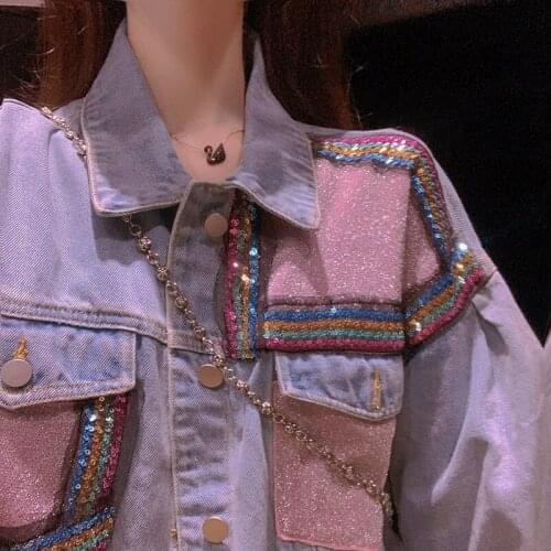 Womens Denim Jacket 2020 New Salt Loose Loose Street Fried Retro Temperament Jacket Autumn Short Retro Denim Jacket