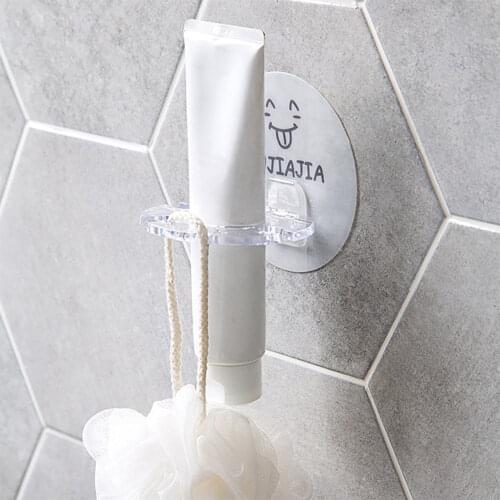 1pcs Toothbrush Organizer Rack Shaver Tooth Brush Dispenser Bathroom Storage Rack Self-adhesive Kitchen Bathroom Accessories