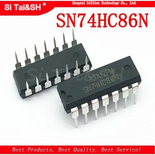 10PCS SN74HC86N DIP14 SN74HC86 DIP 74HC86N DIP-14 74HC86 new and original IC 2 input four or different gate