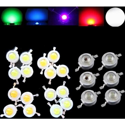 100pcs Lot 1W 3W Watt CREE High Power LED Light-Emitting Diode LEDs Chip SMD Spot Light Downlight Lamp Bulb For DIY RGB