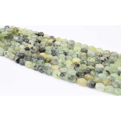 12x16mm AA Natural Faceted Prehnite irregular Oval Stone Beads For DIY necklace bracelet jewelry making 15 "free delivery