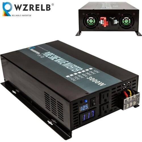 2019 new pure sine wave power inverter 3000w 24v 220v
