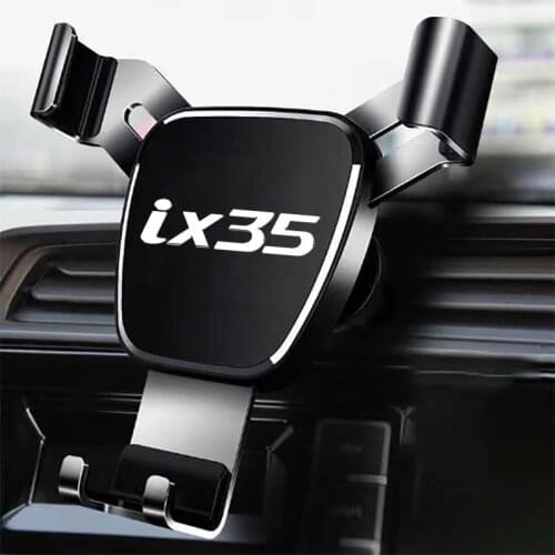 Car Phone Holder Stand For Hyundai Accent Elantra Tucson i10 i40 i20 i30 Azera GDi In Car Air Vent Mount Stand Car Logo Support