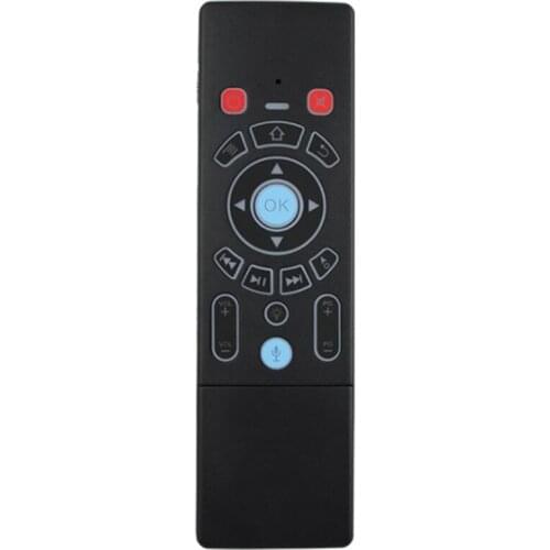 Smart T6 Plus 2.4G Air Mouse Wireless Keyboard Touchpad Universal Remote Control with Backlit + Google Voice