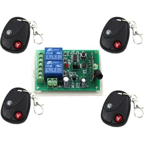 DC 12V 2CH 2 CH RF Wireless Remote Control Lamp Bulb Switch Remote LED Switch Receiver Transmitter Toggle Momentary 315/433Mhz