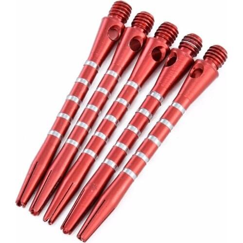 30pcs Set 6 Colors Aluminum Alloy Darts Shafts 53mm Aluminum Stem Shafts 6 Colors Standard Screw 2BA Thread Dart Replacement