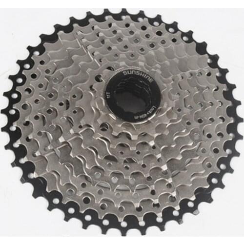 SUNSHINE MTB Mountain Bike Cassette Freewheel 9 Speed 11-40T Large Tooth Silver Black Flywheel Bicycle Parts