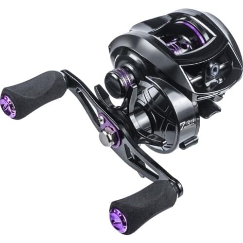 LINNWL Baitcasting Reel 7.2:1 High Speed Gear Ratio 8KG Max Drag Fishing Reel Metal Spool Saltwater Reel Fishing Wheel