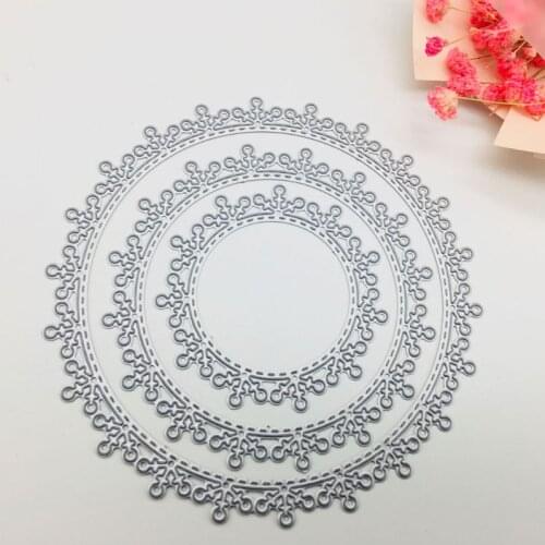 Round Circle Metal Cutting Dies Stencil DIY Scrapbooking Album Stamp Paper Card Embossing Crafts Decor